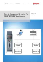 Bosch Rexroth Fe PROFIBUS-DP Bus Adapter Instruction Manual preview