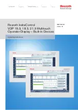 Preview for 1 page of Bosch Rexroth IndraControl VDP 15.3 Operating Instructions Manual