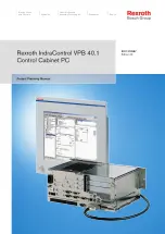 Предварительный просмотр 1 страницы Bosch Rexroth lndraControl VPB 40.1 Project Planning Manual