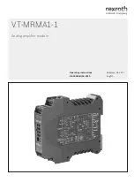 Preview for 1 page of Bosch Rexroth VT-MRMA1-1 Operating Instructions Manual