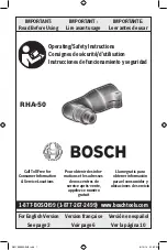 Preview for 1 page of Bosch RHA-50 Operating/Safety Instructions Manual