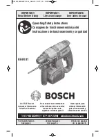 Bosch RHH181 Operating/Safety Instructions Manual preview