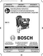 Bosch RN175 Operating/Safety Instructions Manual preview