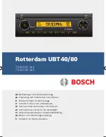 Bosch Rotterdam UBT40 Operating And Installation Instructions предпросмотр