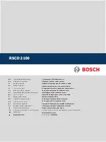 Предварительный просмотр 1 страницы Bosch RSCD 2100 Original Instructions Manual