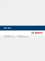 Предварительный просмотр 1 страницы Bosch SCT 141 Series Initial Operation Instruction