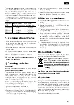 Preview for 13 page of Bosch Sensixx B15L Operating Instructions Manual