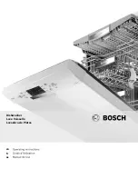 Bosch SGE63E06UC - Evolution 24" Special Application Dishwasher FR Operating Instructions Manual предпросмотр