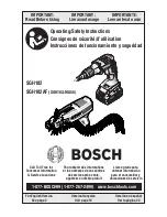 Bosch SGH182 Operating/Safety Instructions Manual предпросмотр