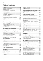 Preview for 2 page of Bosch SGV4HVX33E User Manual