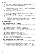 Preview for 8 page of Bosch SGV4HVX33E User Manual