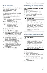 Предварительный просмотр 37 страницы Bosch SHP*78W Series Operating Instructions Manual