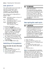 Preview for 32 page of Bosch SHP87PW55N Operating Instructions Manual