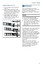 Preview for 21 page of Bosch SHS863WD2N Operating Instructions Manual