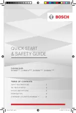 Bosch SHSM4A Series Quick Start Manual предпросмотр