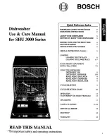 Предварительный просмотр 2 страницы Bosch SHU 3000 series Use And Care Manual