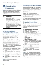 Preview for 34 page of Bosch SHV89PW53N Operating Instructions Manual