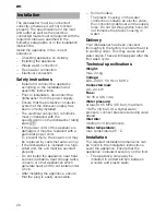 Preview for 20 page of Bosch SKS40E02GB Operating Instructions Manual