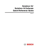 Bosch Solution-16 safecom Quick Reference Manual предпросмотр