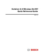 Bosch Solution 6+6 Wireless On/Off Quick Reference Manual предпросмотр