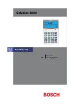 Bosch SOLUTION 6000 User Manual предпросмотр