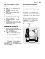 Предварительный просмотр 13 страницы Bosch SPS53E12GB Operating Instructions Manual