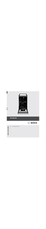 Bosch SRI 55M25 Operating Instructions Manual preview