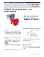 Preview for 1 page of Bosch STH‑15S Series Specifications