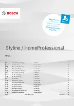 Bosch Styline HomeProfessional MFQ4 Series User Manual предпросмотр