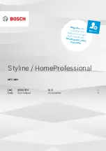 Bosch Styline HomeProfessional MFZ4050 User Manual предпросмотр