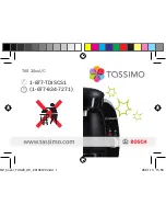 Bosch Tassimo TAS 20**UC Manual preview