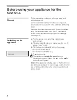 Preview for 8 page of Bosch TCA 6301 UC User And Care Manual