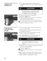 Preview for 14 page of Bosch TCA 6301 UC User And Care Manual