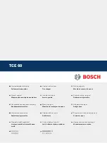 Bosch TCE 60 Original Instructions Manual preview