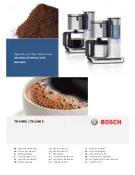 Bosch TKA 863. Instruction Manual preview