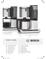 Preview for 1 page of Bosch TKA 863 Operating Instructions Manual