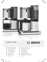 Bosch TKA 863. Operating Instructions Manual preview