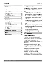 Preview for 17 page of Bosch TR1000 4 T Installation And Operating Instructions Manual