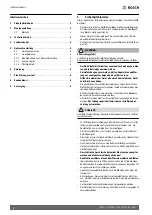 Preview for 2 page of Bosch TR2000 12 B Installation And Operating Instructions Manual