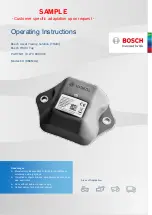 Bosch TRACI Tag Operating Instructions Manual preview