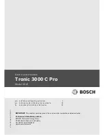 Bosch Tronic 3000 C Pro Installation And Operating Instructions Manual preview