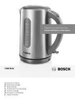 Preview for 1 page of Bosch TWK 7901 Instruction Manual