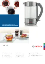 Bosch TWK709 Series Instruction Manual preview