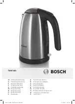 Bosch TWK7801 Operating Instructions Manual preview