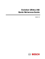 Предварительный просмотр 1 страницы Bosch Ultima 862 Quick Reference Manual