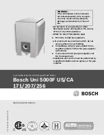 Предварительный просмотр 1 страницы Bosch Uni 5000F Operating Instructions Manual