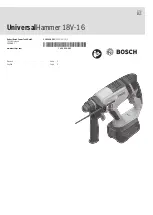 Предварительный просмотр 1 страницы Bosch UniversalHammer 18V-16 Quick Start Manual