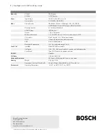 Preview for 2 page of Bosch V1160 Series Specifications