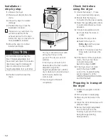 Preview for 12 page of Bosch V20-UL Operating, Care And Installation Instructions Manual