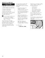 Preview for 22 page of Bosch V20-UL Operating, Care And Installation Instructions Manual